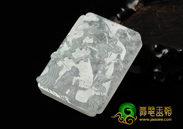 冰玻种缅甸翡翠a货风雪夜归人挂件 - 其它 - 翡翠王朝