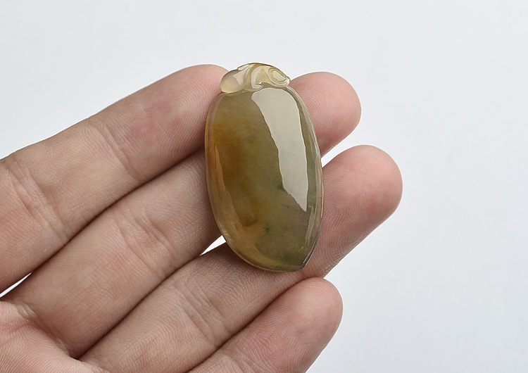 冰种褐黄翡飘花福瓜翡翠挂件 jd045759【图片 价格 品牌 报价】-国美