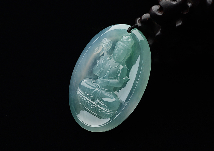 (超值推荐)冰种晴水杨柳观音挂件 - 观音 - 翡翠王朝