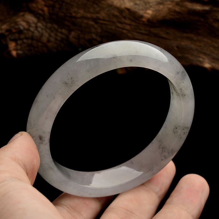 (超值推荐)乌鸡种水墨色手镯(58.8mm) - 扁条 - 翡翠王朝