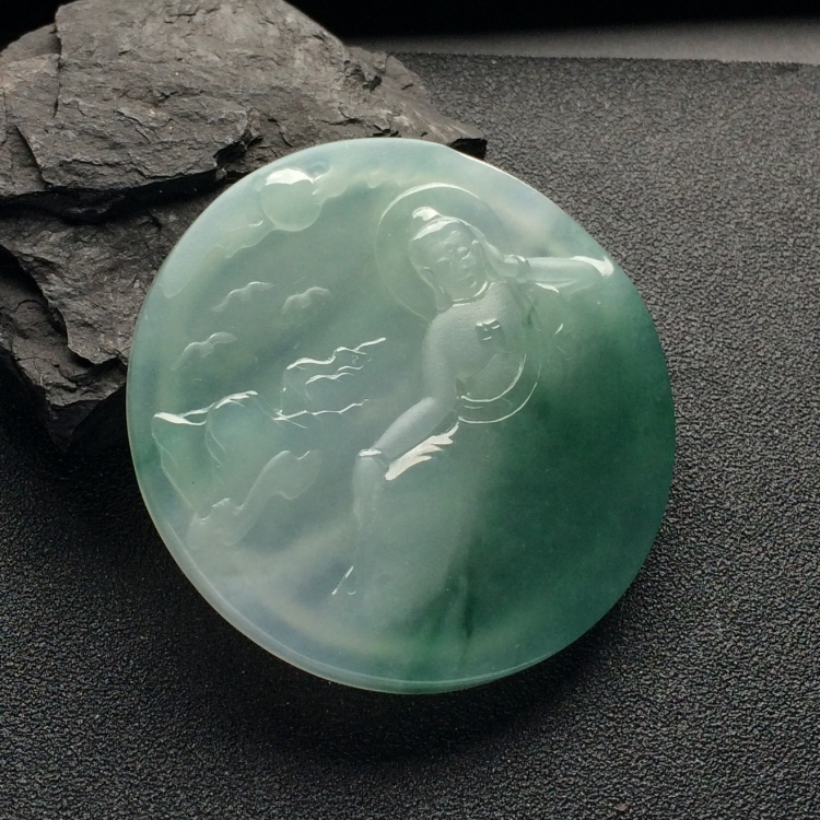 (超值推荐)冰种飘花卧佛挂件 - 佛 - 翡翠王朝